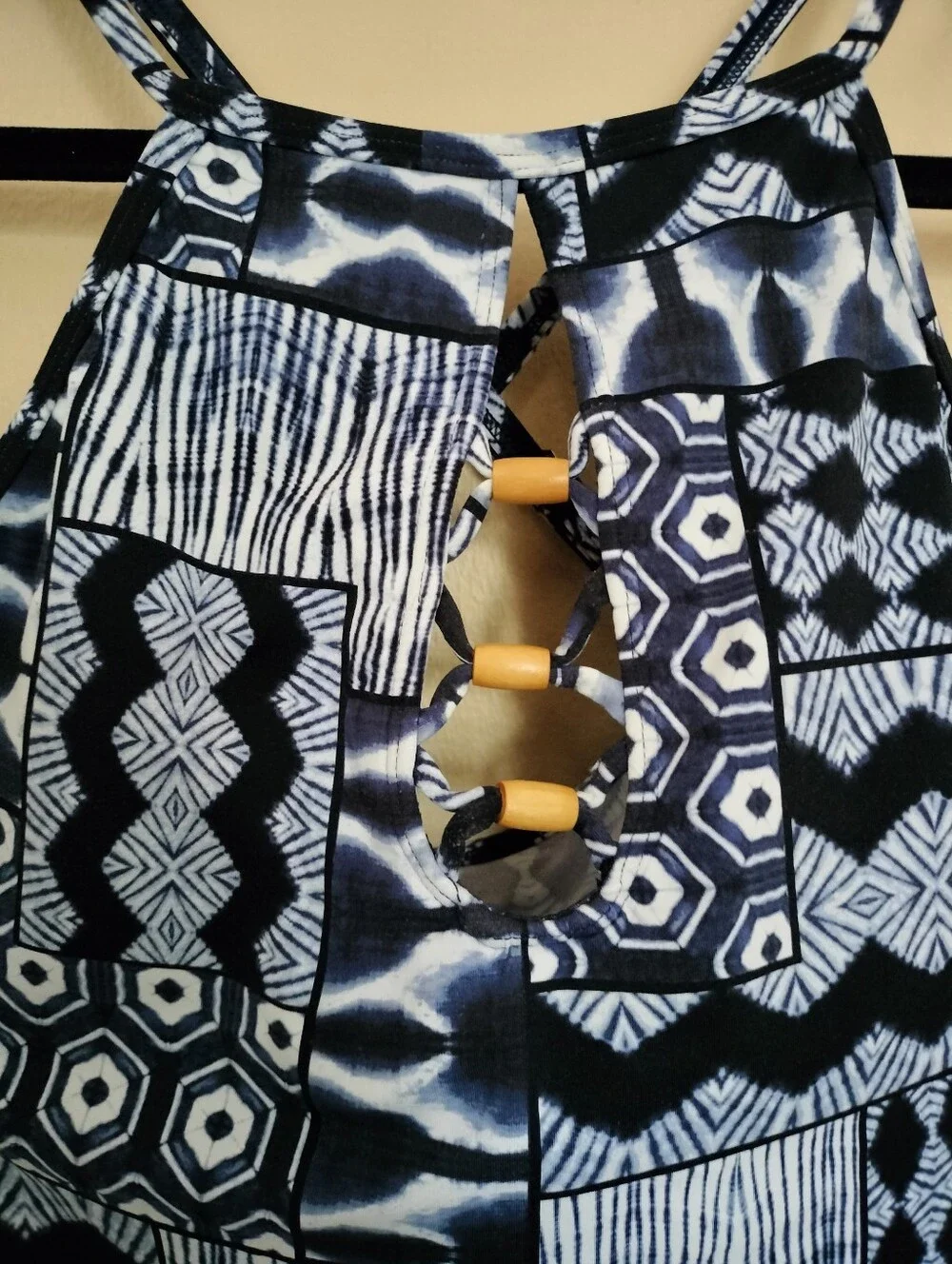 Blue Rod Beattie Navy Island Time Tankini Top Underwire 8 Vacation Beach Pool